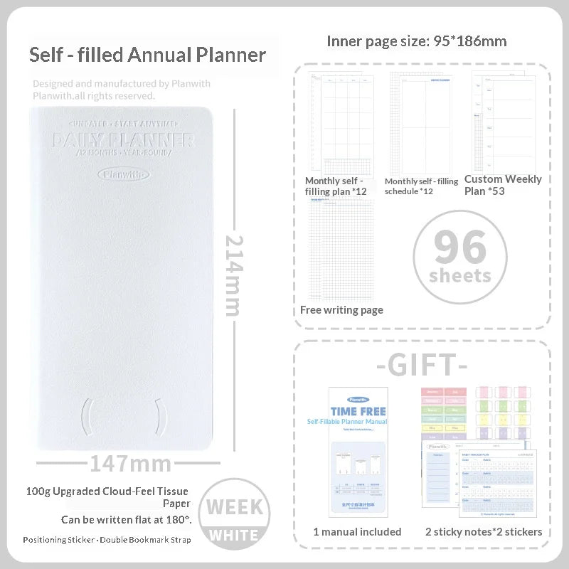 2026 Plan with Daily Agenda Weekly Plan Book