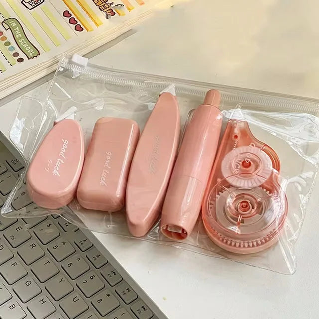 5pcs/set Macaron Color Portable Correction Tape