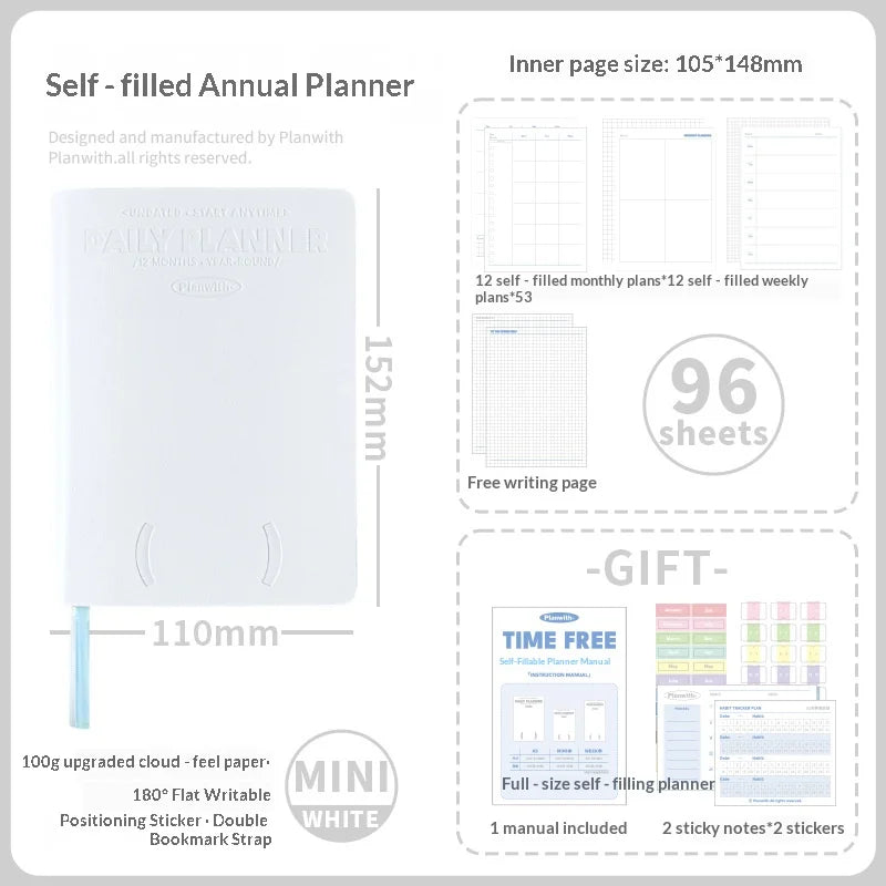 2026 Plan with Daily Agenda Weekly Plan Book