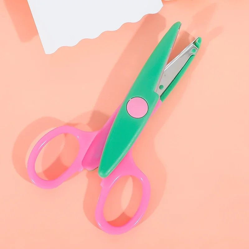 6Pcs Kids Safety Scissors Decorative Lace Edge