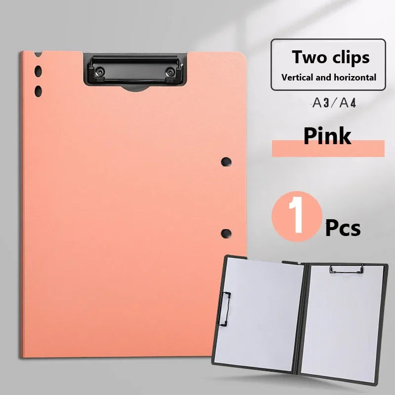 Double Clip Heavy Duty Pocket Folder with Writing Pad