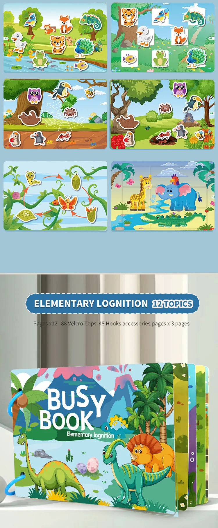Busy Book for Toddlers Ages 2-6