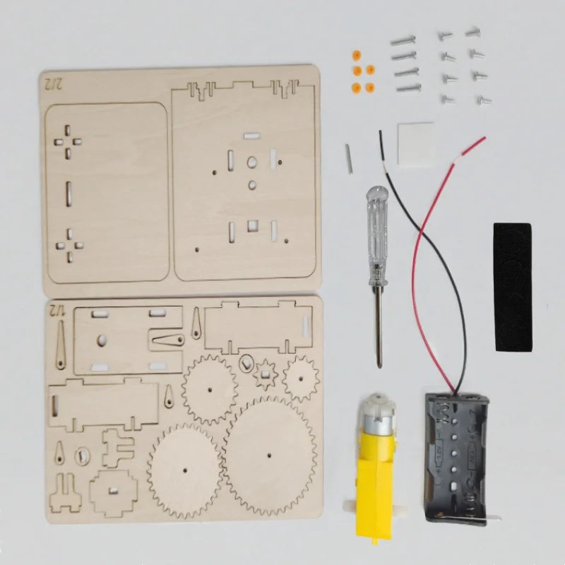STEM Wooden Mechanical Gear DIY 3D Puzzle