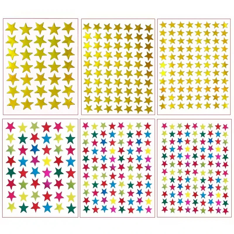 Children's Gold-Plated Award Glitter Stickers